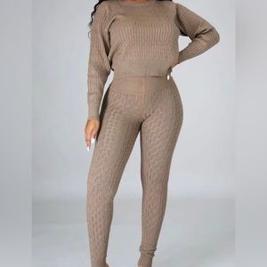 Two piece Aqua Knit legging Set